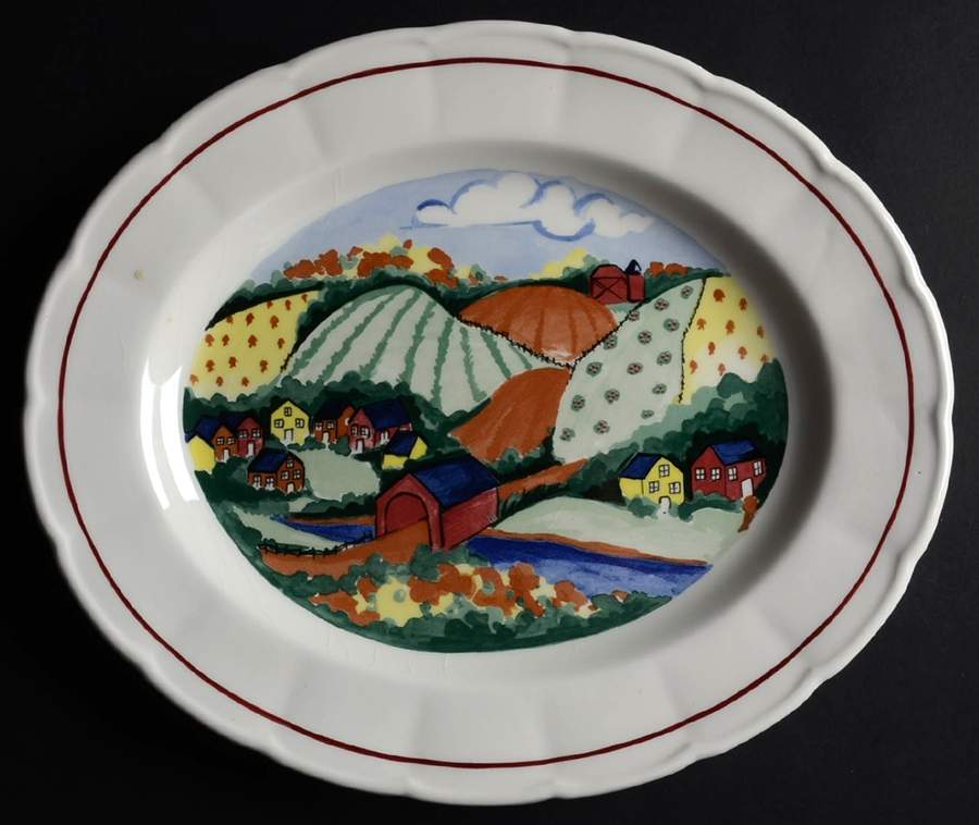 Welcome Home 13" Oval Serving Platter by Indigo Gate-1