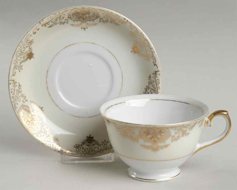 Groton Footed Cup & Saucer Set by Imperial (Japan)-1