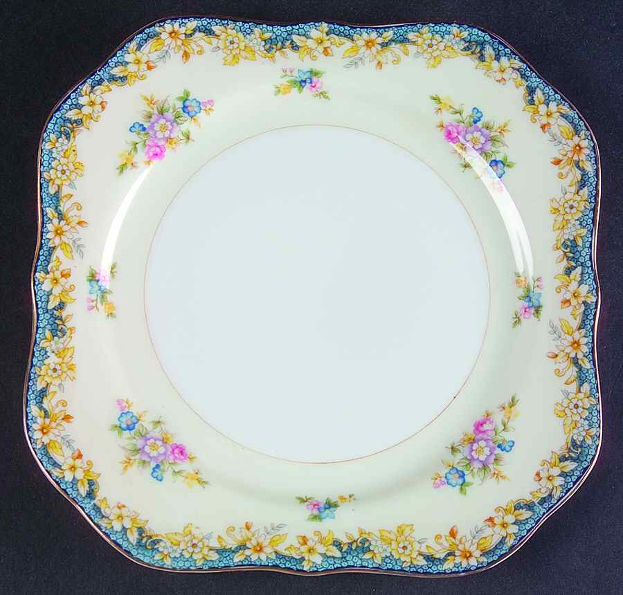IMP27 Square Salad Plate by Imperial (Japan)-1