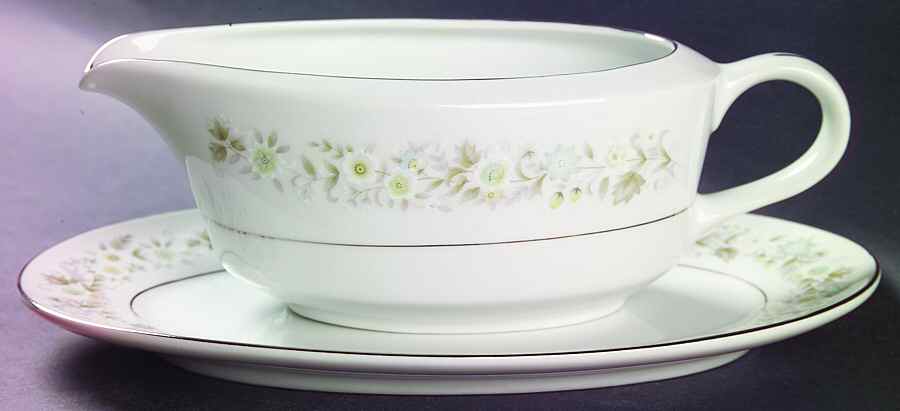 Wild Flower Gravy Boat & Underplate/Relish by Imperial (Japan)-1