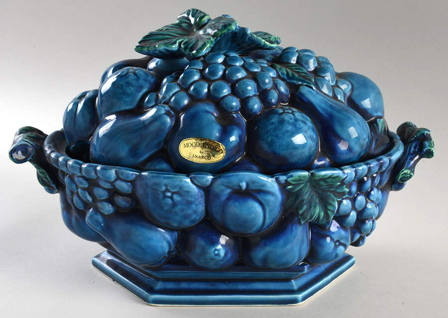 Mood Indigo Blue Tureen &  Lid by Inarco (Japan)-1
