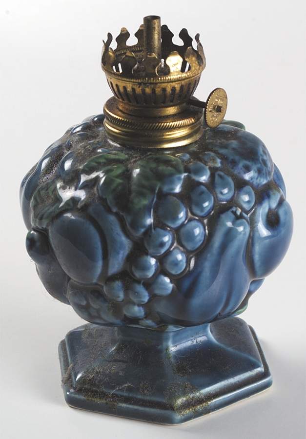 Mood Indigo Blue Oil Lamp No Globe by Inarco (Japan)-1