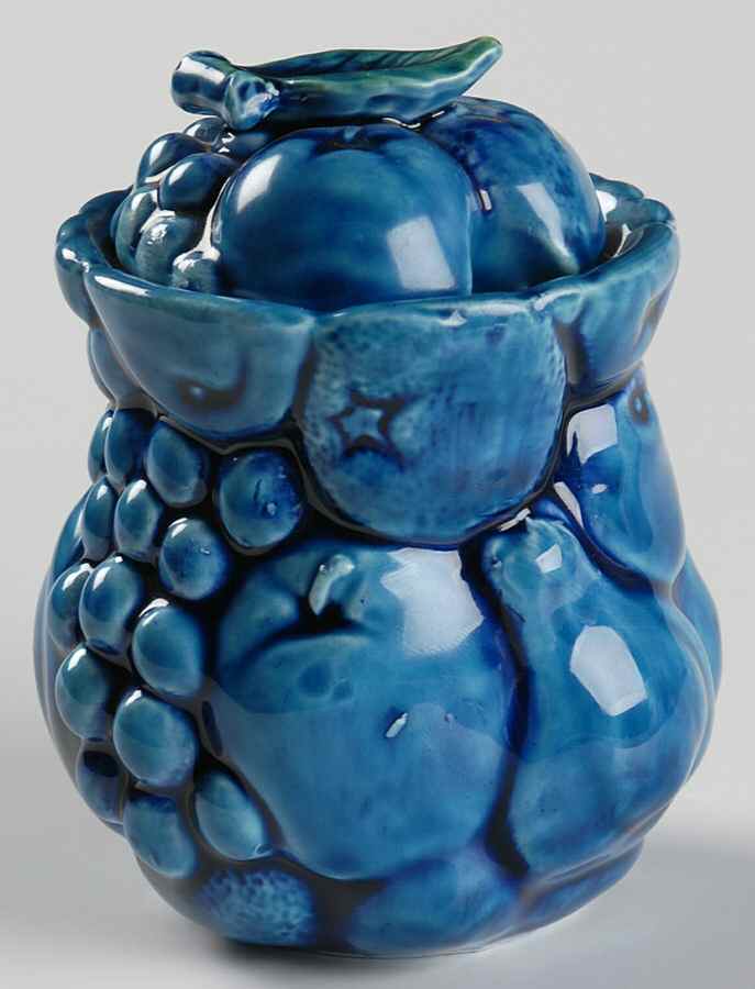 Mood Indigo Blue Condiment Jar & Lid by Inarco (Japan)-1