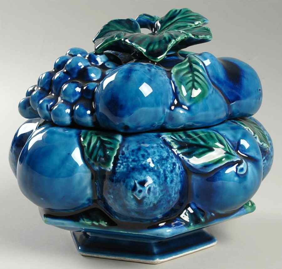 Mood Indigo Blue Candy Box & Lid by Inarco (Japan)-1