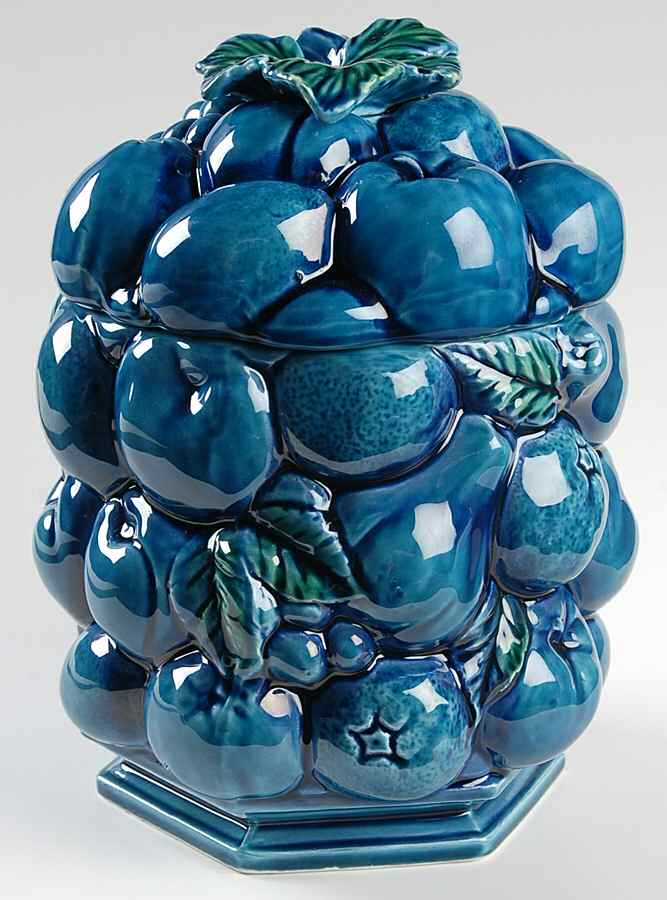 Mood Indigo Blue Extra Large Canister & Lid by Inarco (Japan)-1
