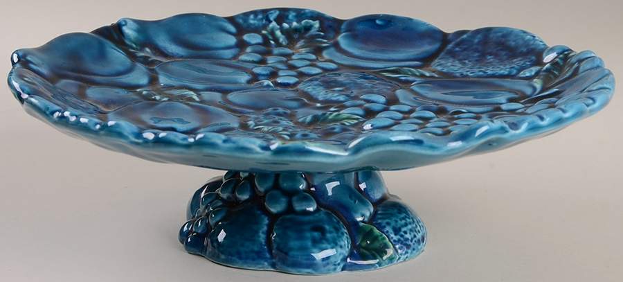 Mood Indigo Blue 9" Diameter Pedestal Cake Stand by Inarco (Japan)-1