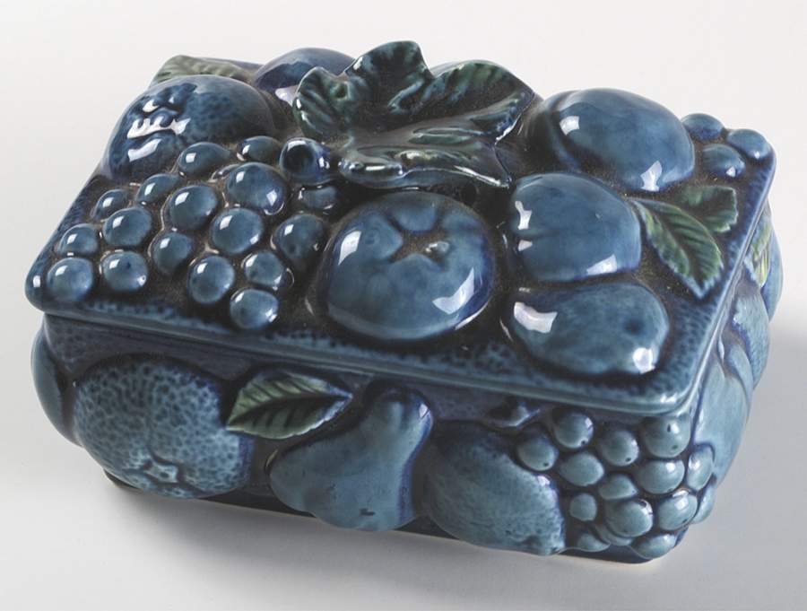 Mood Indigo Blue Cigarette Box & Lid by Inarco (Japan)-1