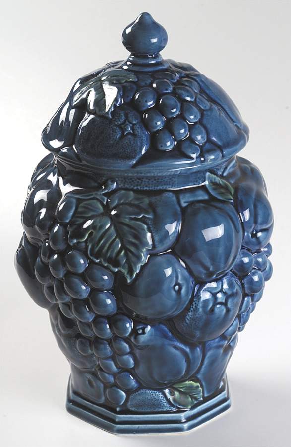 Mood Indigo Blue Medium Ginger Jar & Lid by Inarco (Japan)-1