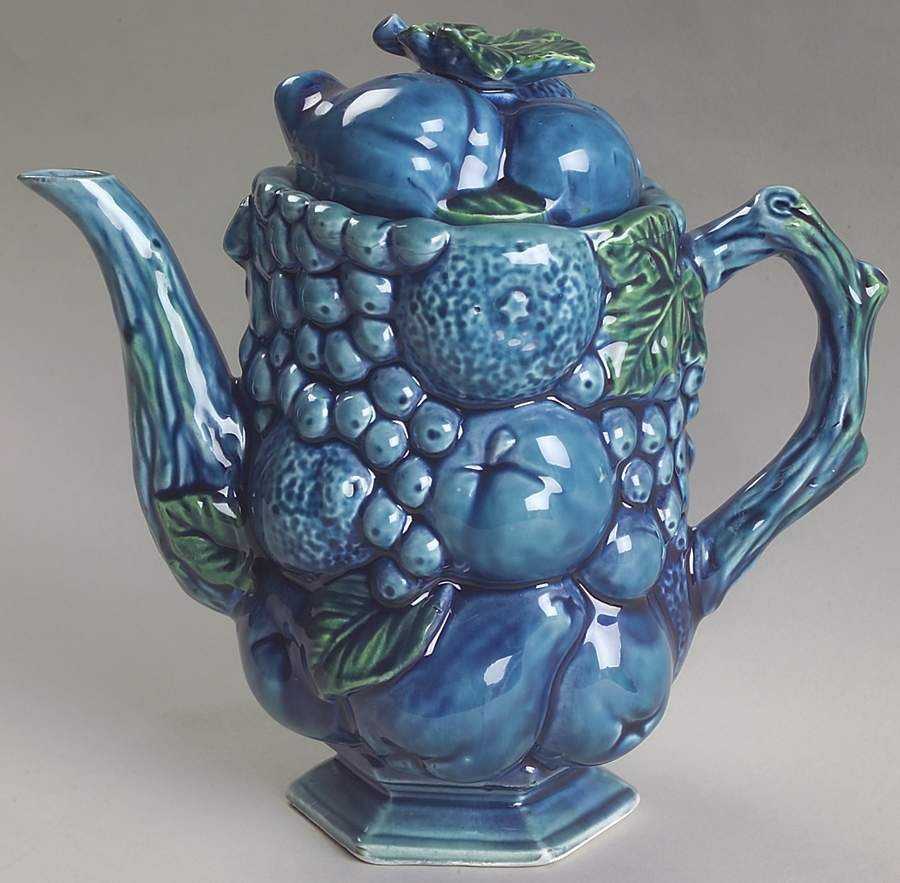 Mood Indigo Blue Coffee Pot & Lid by Inarco (Japan)-1