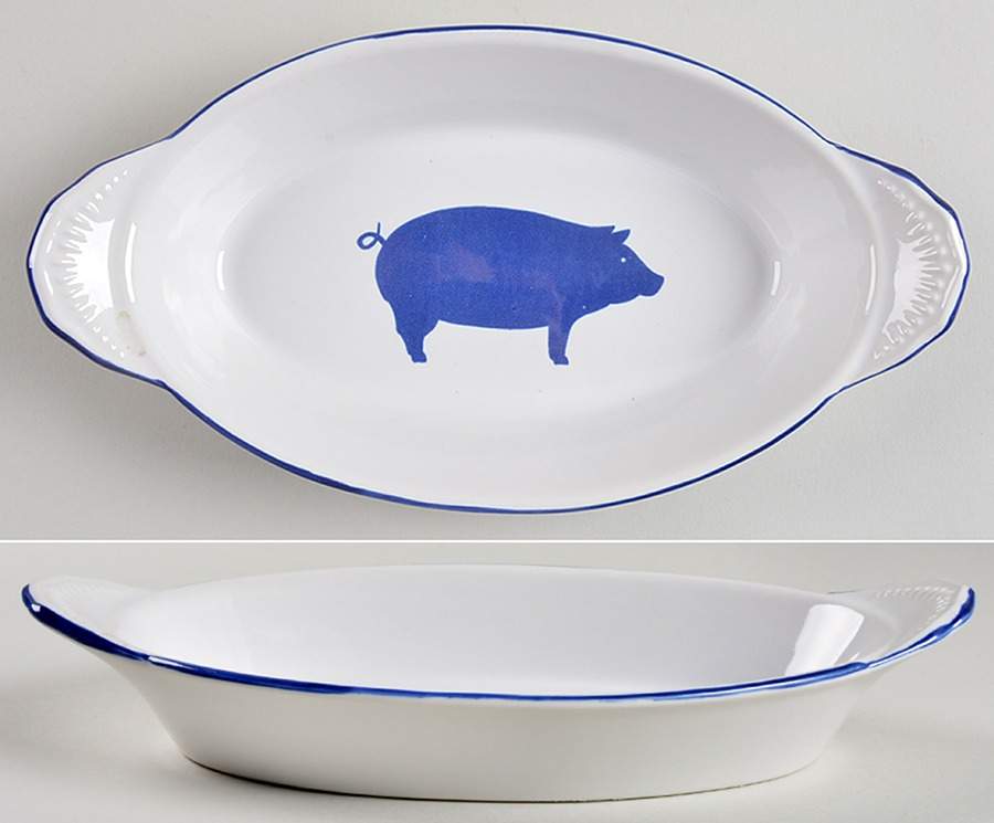Country Blue 10" Augratin by International House-1