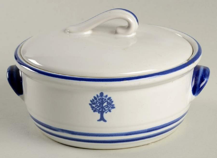 Country Blue Individual Casserole & Lid by International House-1