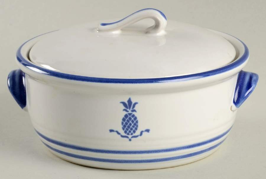 Country Blue Individual Casserole & Lid by International House-1