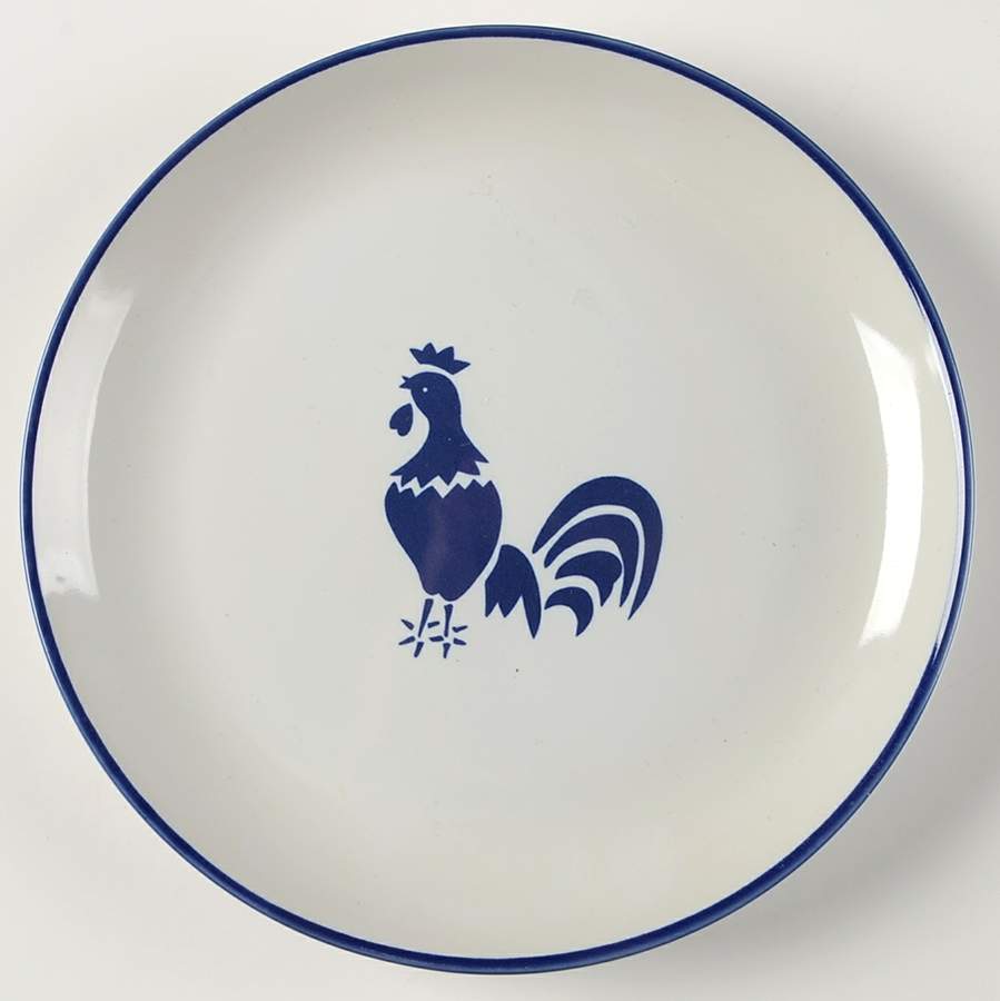 Country Blue Coupe Salad Plate by International House-1