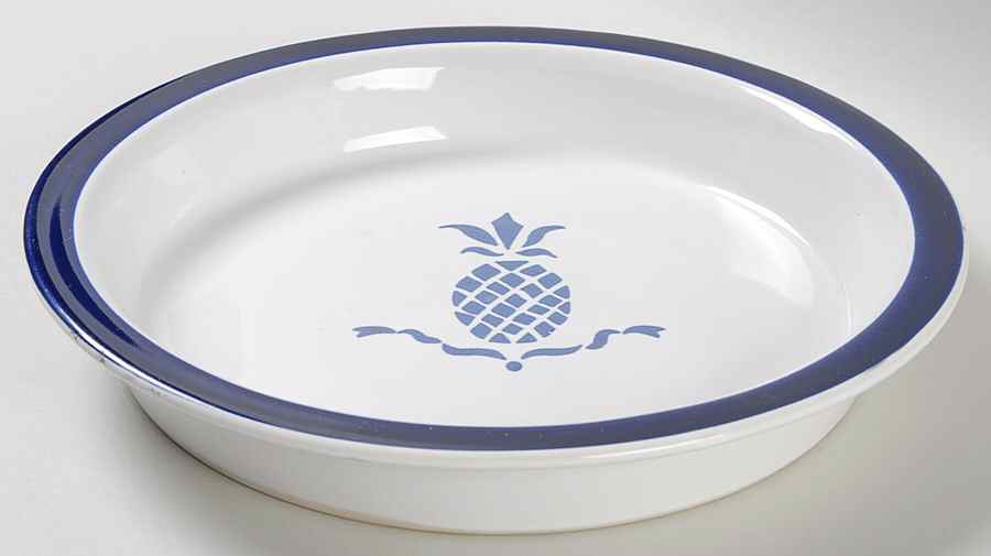 Country Blue 10" Pie Baking Plate by International House-1