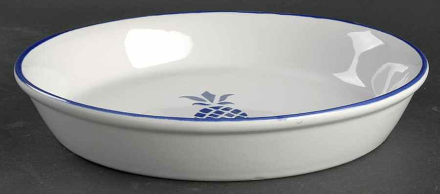 Country Blue 9" Pie Baking Plate by International House-1