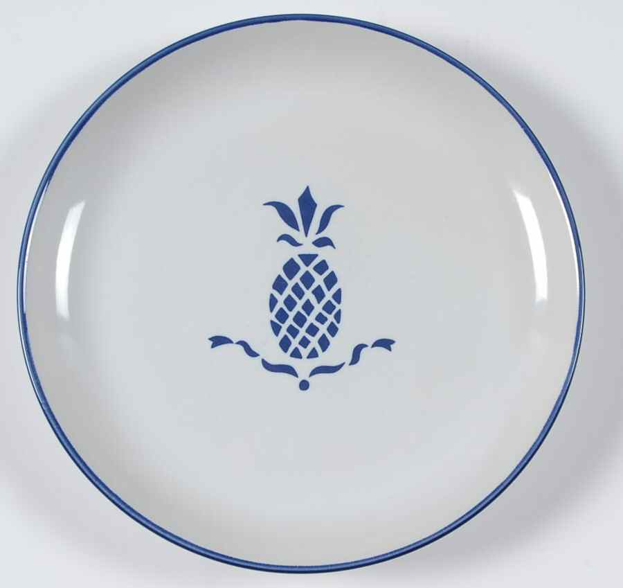 Country Blue Coupe Salad Plate by International House-1