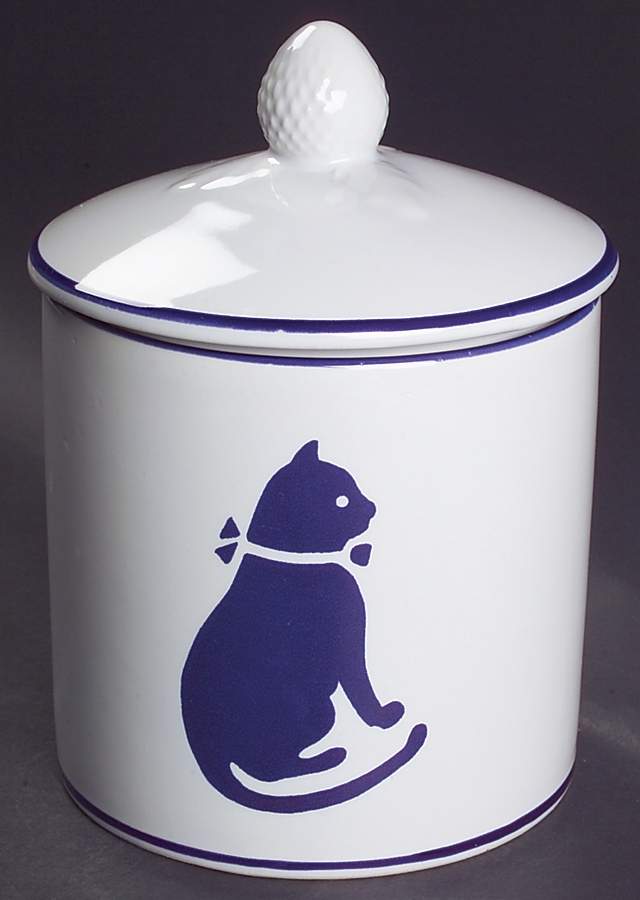 Country Blue Small Canister & Lid by International House-1