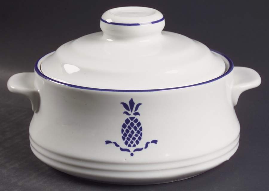 Country Blue 1 Pt Round Covered Casserole by International House-1