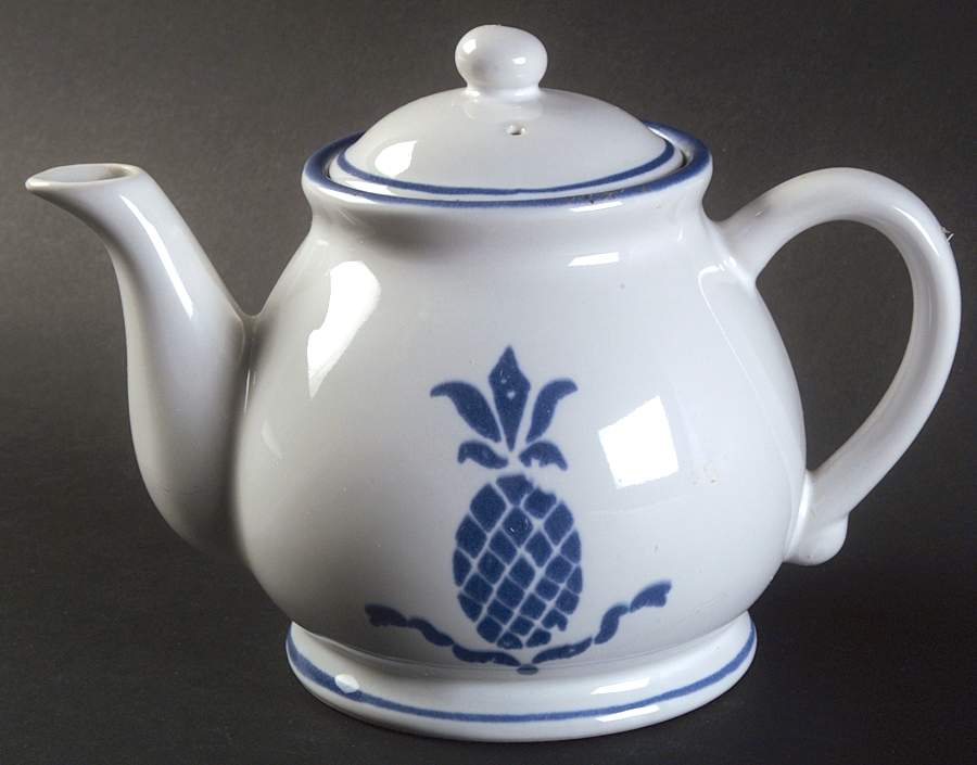 Country Blue Small Teapot & Lid by International House-1