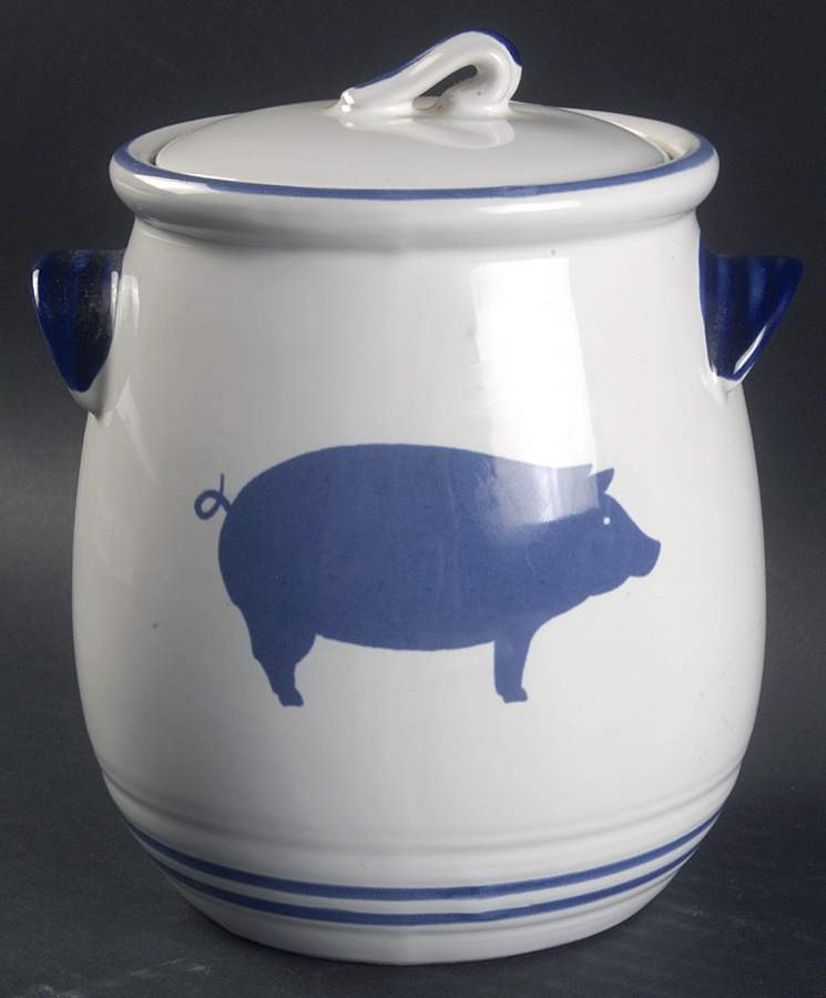 Country Blue 6" Storage Jar & Lid by International House-1