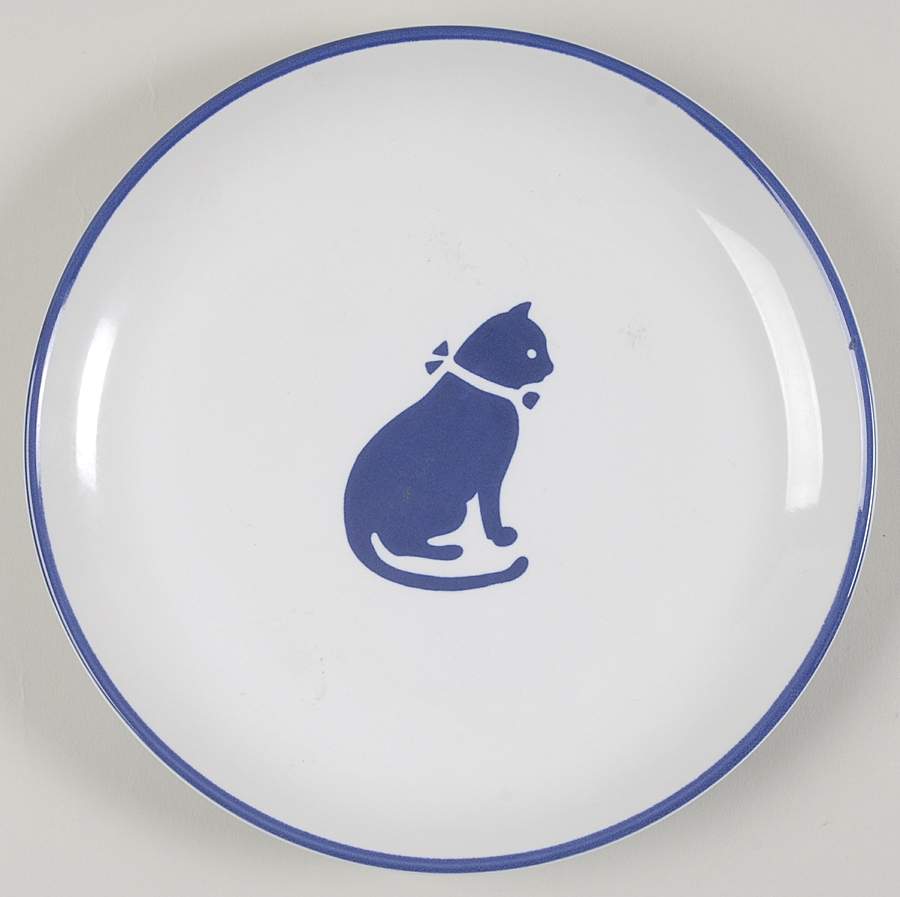 Country Blue Coupe Salad Plate by International House-1