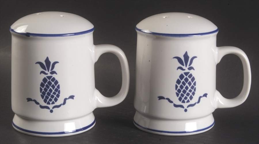 Country Blue Stove Top Salt & Pepper Set by International House-1