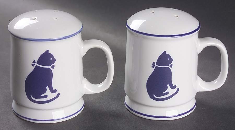 Country Blue Stove Top Salt & Pepper Set by International House-1