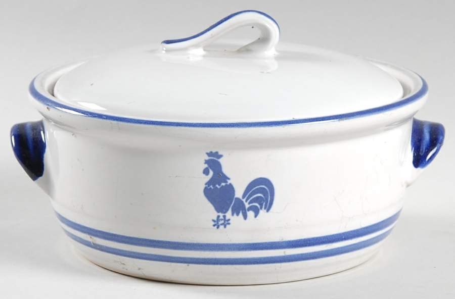 Country Blue Individual Casserole & Lid by International House-1