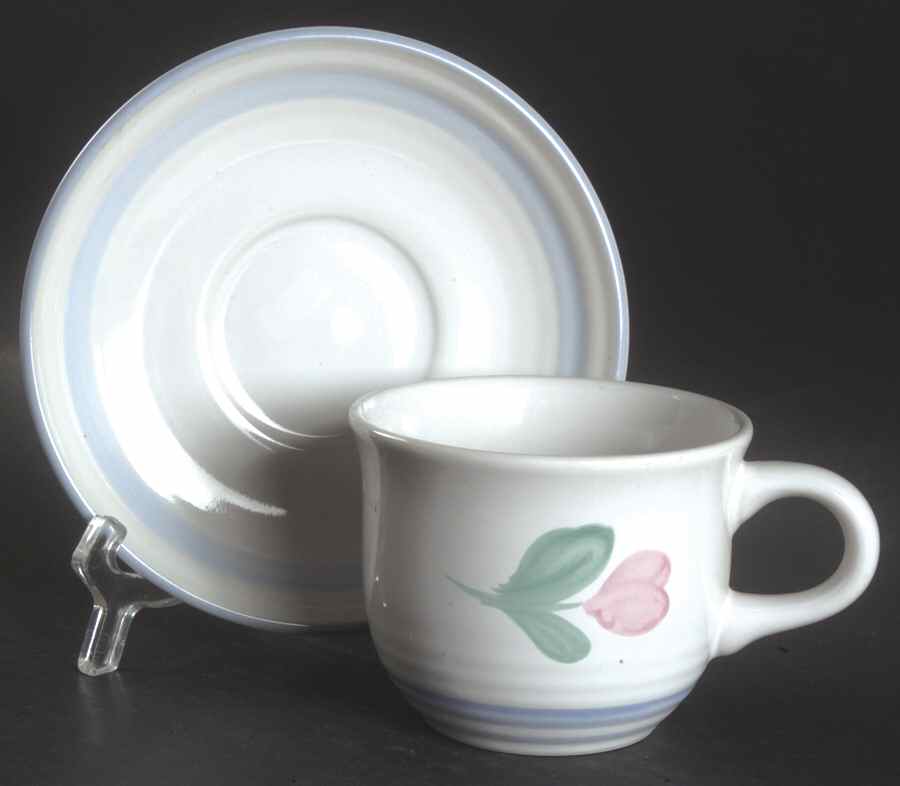Capri Flat Cup & Saucer Set by International-1