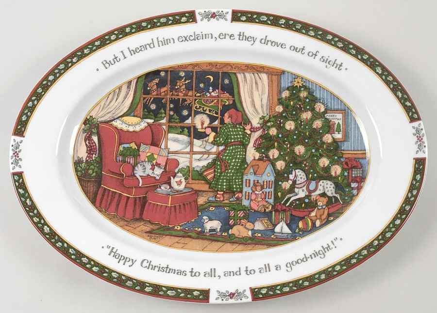 Christmas Story 16" Oval Serving Platter by International-1