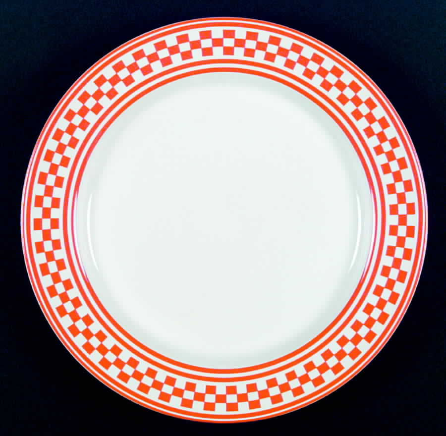 Classic Checks Red Dinner Plate by International-1