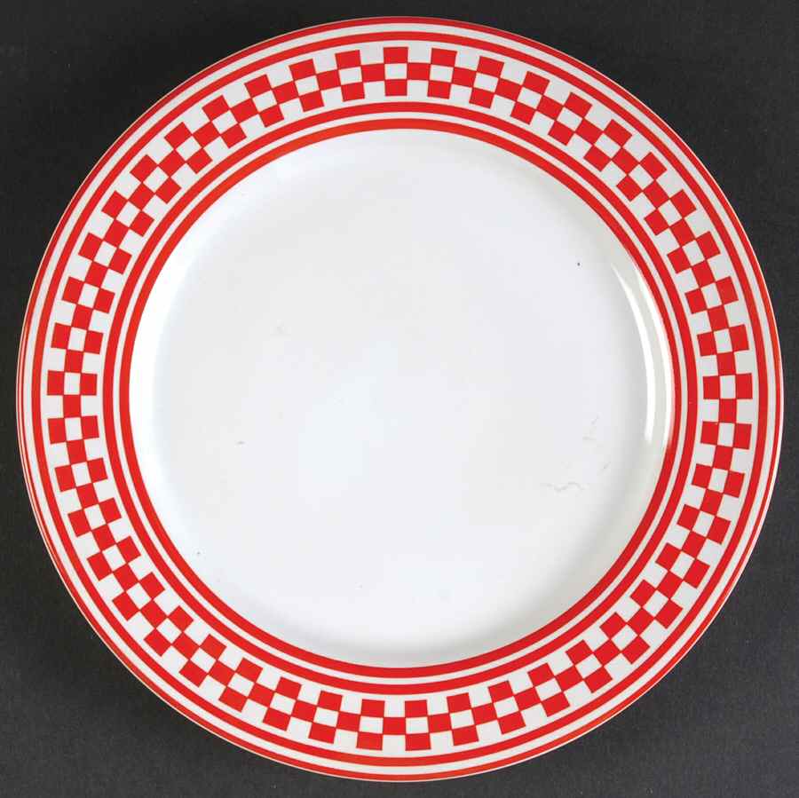 Classic Checks Red Salad Plate by International-1