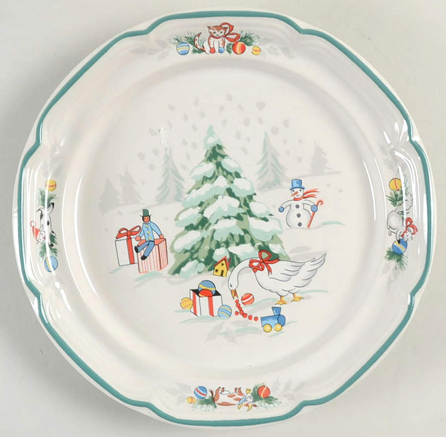 Country Christmas Salad Plate by International-1