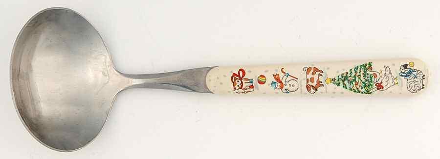 Country Christmas Gravy Ladle with Stainless Bowl by International-1