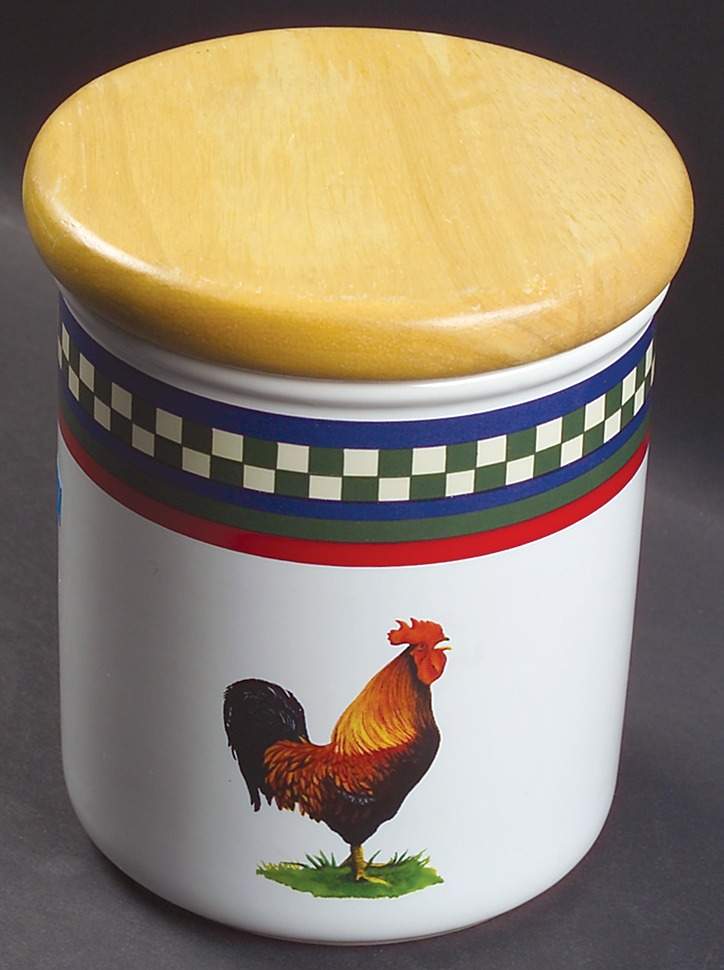 Ella's Rooster Medium Canister & Lid by International-1
