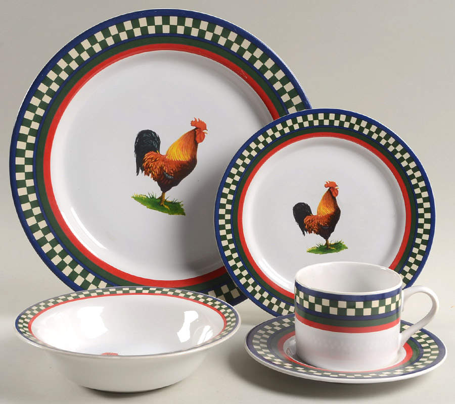 Ella's Rooster 5 Piece Place Setting by International-1