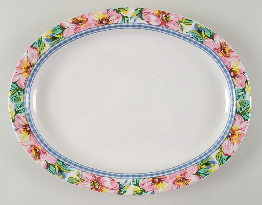 French Garden 14" Oval Serving Platter by International-1