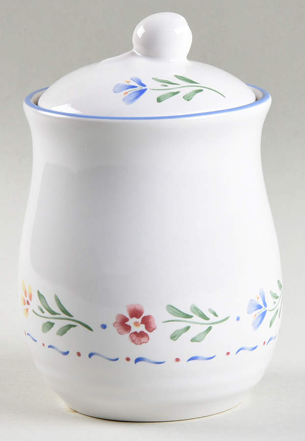 Greta (Coupe, Blue Trim) Small Canister & Lid by International-1