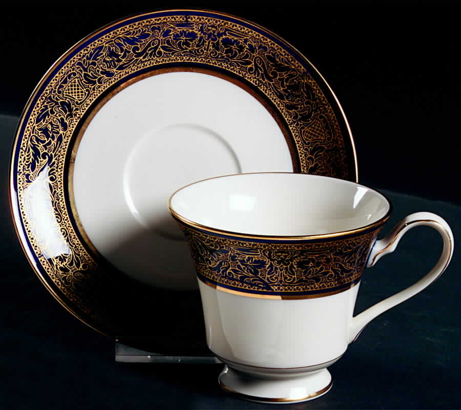 Imperial Court Footed Cup & Saucer Set by International-1