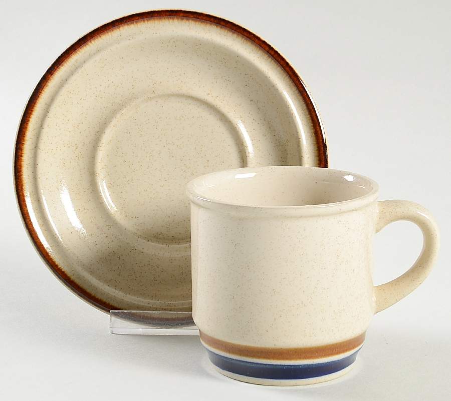 Luna Flat Cup & Saucer Set by International-1