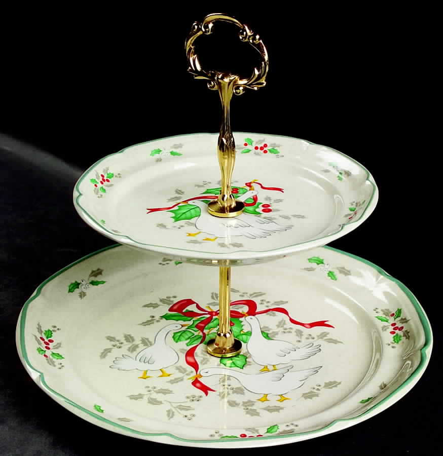 Marmalade Christmas 2 Tiered Serving Tray (Dinner & Salad Plate) by International-1