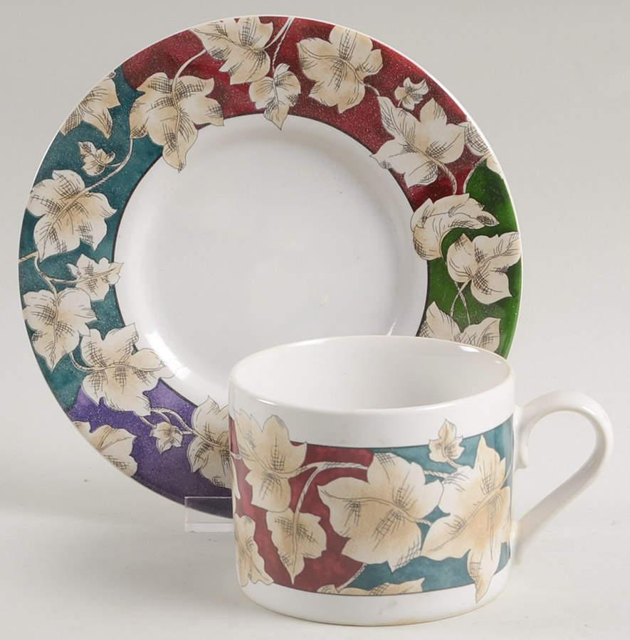 Nature Study Flat Cup & Saucer Set by International-1