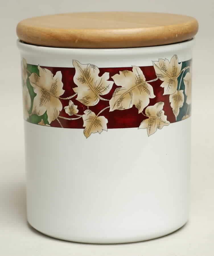 Nature Study Large Canister & Wood Lid by International-1