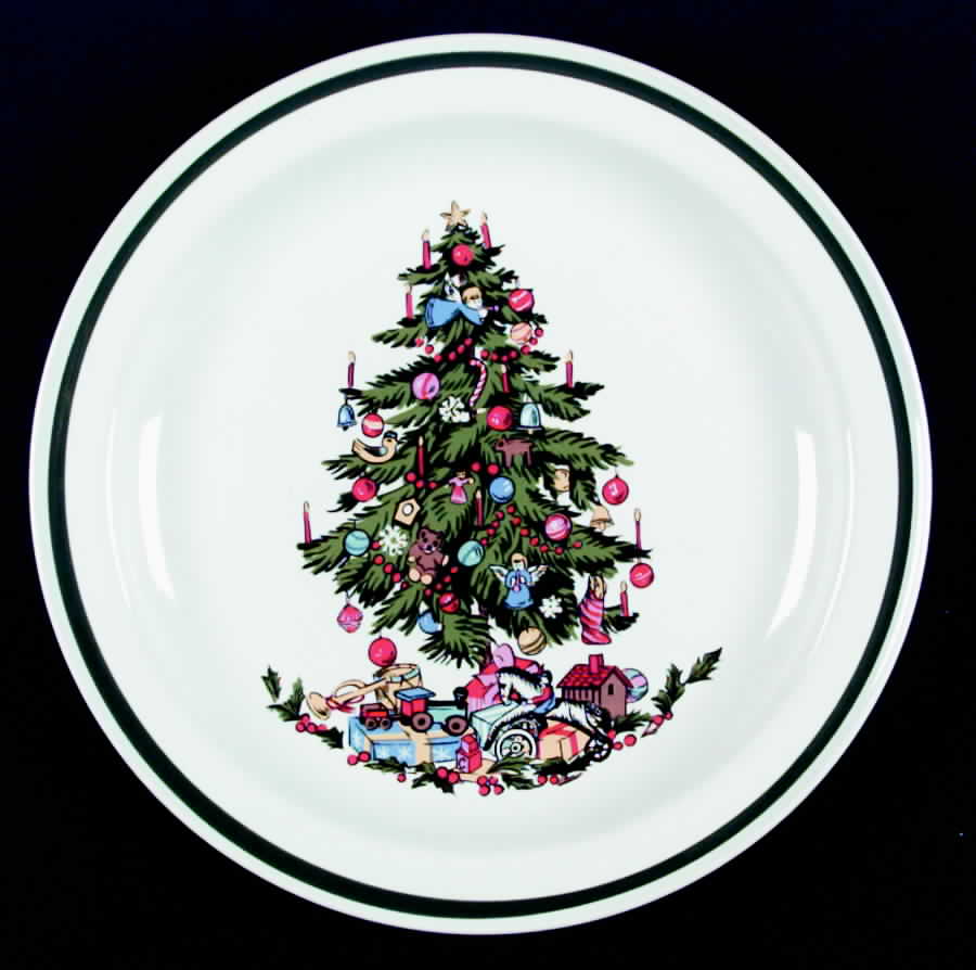 Noel (Band 1-4" From Edge) Dinner Plate by International-1