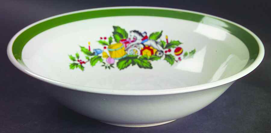 Noel (Band 1-8" From Edge) 9" Round Vegetable Bowl by International-1