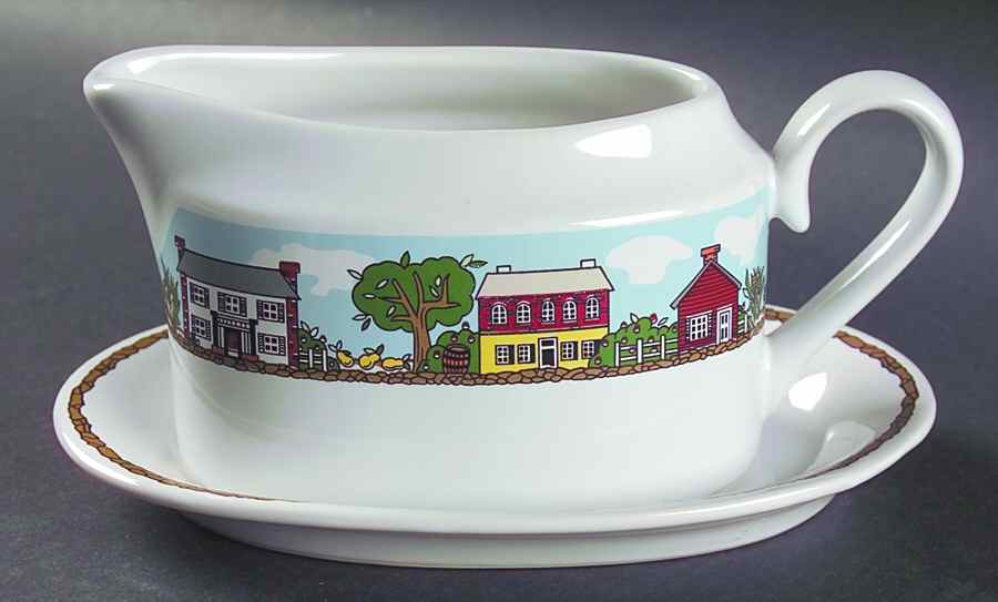 Old Salem Gravy Boat & Underplate by International-1