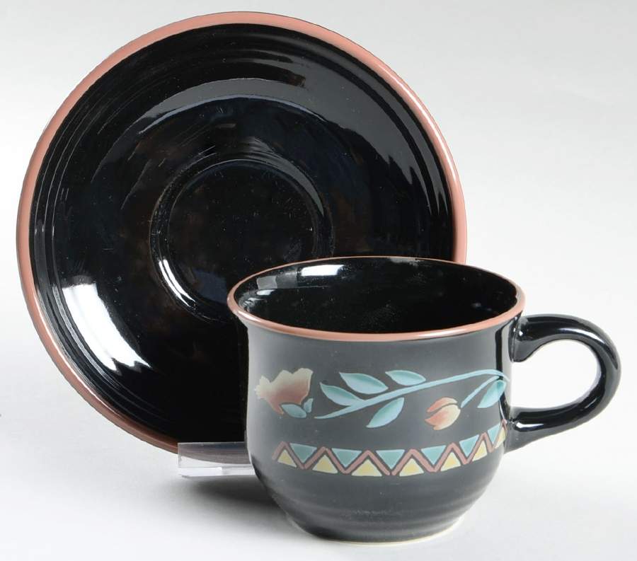 Tapestry Flat Cup & Saucer Set by International-1