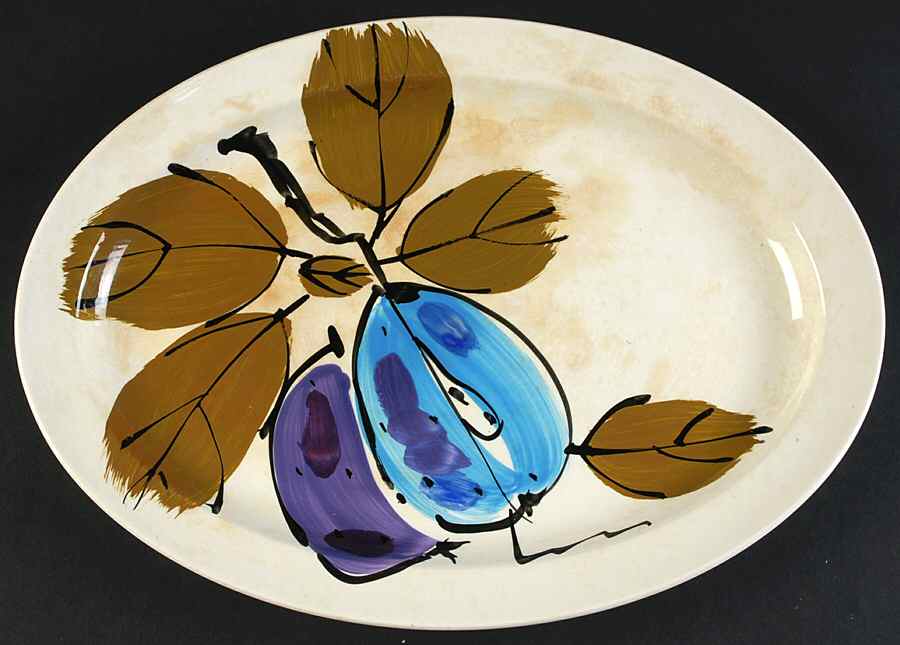 Forbidden Fruit (Jamaica) 13" Oval Serving Platter by Island Worcester-1
