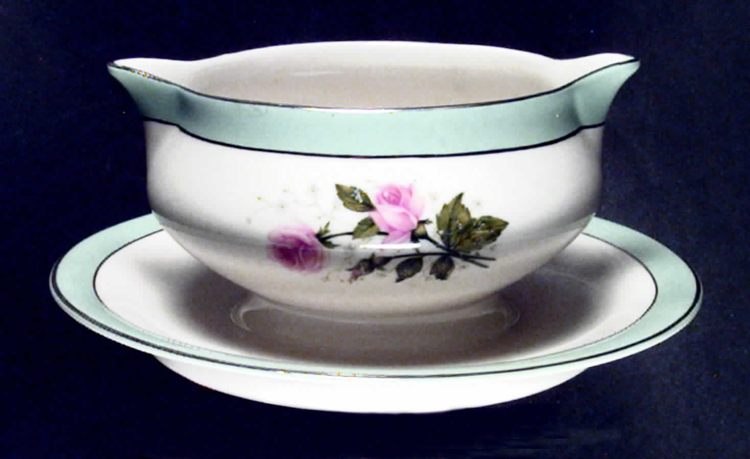 Continental (USA) Gravy Boat with Attached Underplate by International (USA)-1