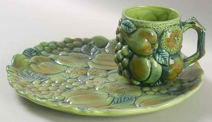 INA1 Snack Plate & Cup Set by Inarco (Japan)-1